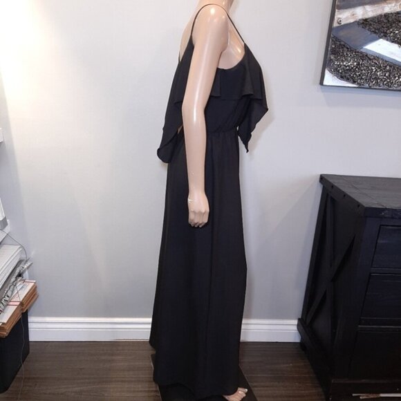 Behave Maxi Dress Draped Ruffled Flounce Spaghetti Strap Elastic Waist Sleeveles - Picture 9 of 12